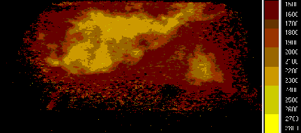 Figure 2b - Temperature colour-coded image