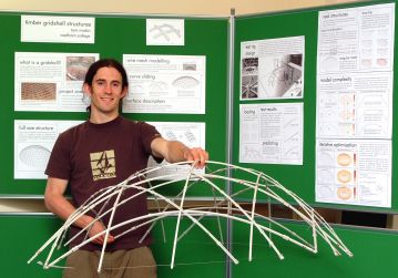 Tom Makin and a gridshell structure
