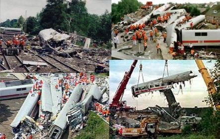 Montage of images of devastation