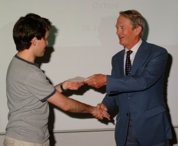 Lawrence Walton receiving the Atkins prize
