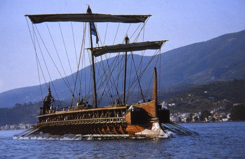 The reconstructed trireme "Olympias"